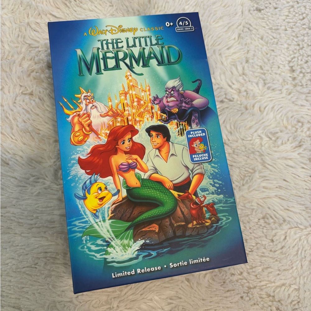 Disney’s The little mermaid vhs box with Ariel plush